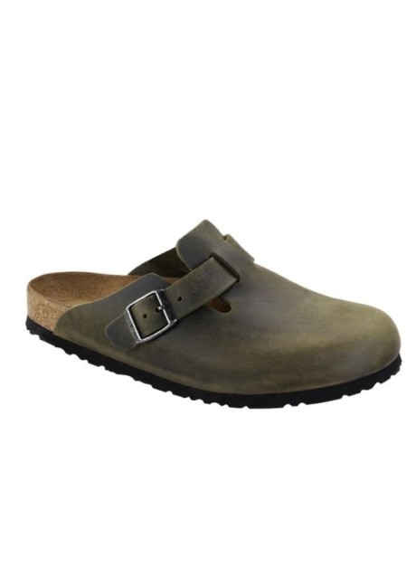 Birkenstock Boston pelle oliata verde - misura 40